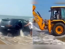 मुफ्त की धुलाई, फिर पुलिस की कुटाई! गोवा के बीच पर फंसी गुजरात की नंबर वाली SUV, वीडियो वायरल