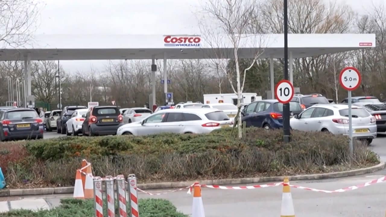 Fuel Fear Sparks Long Queues At Petrol Stations In Manchester Amid Middle East Tensions