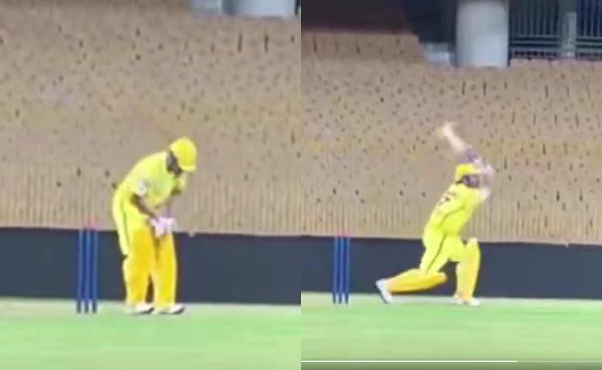 Dhoni Slams CSK Pacer For 6 During Training. Internet Trolls Bowler - Watch