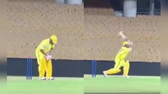 Dhoni Slams CSK Pacer For 6 During Training. Internet Trolls Bowler - Watch