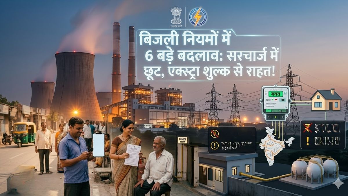 सरचार्ज में छूट,  मालिकाना हक, एक्&zwj;सट्रा शुल्&zwj;क से राहत... LPG-PNG के बाद बिजली के नियमों में 6 बड़े बदलाव, क्&zwj;या पड़ेगा प्रभाव?