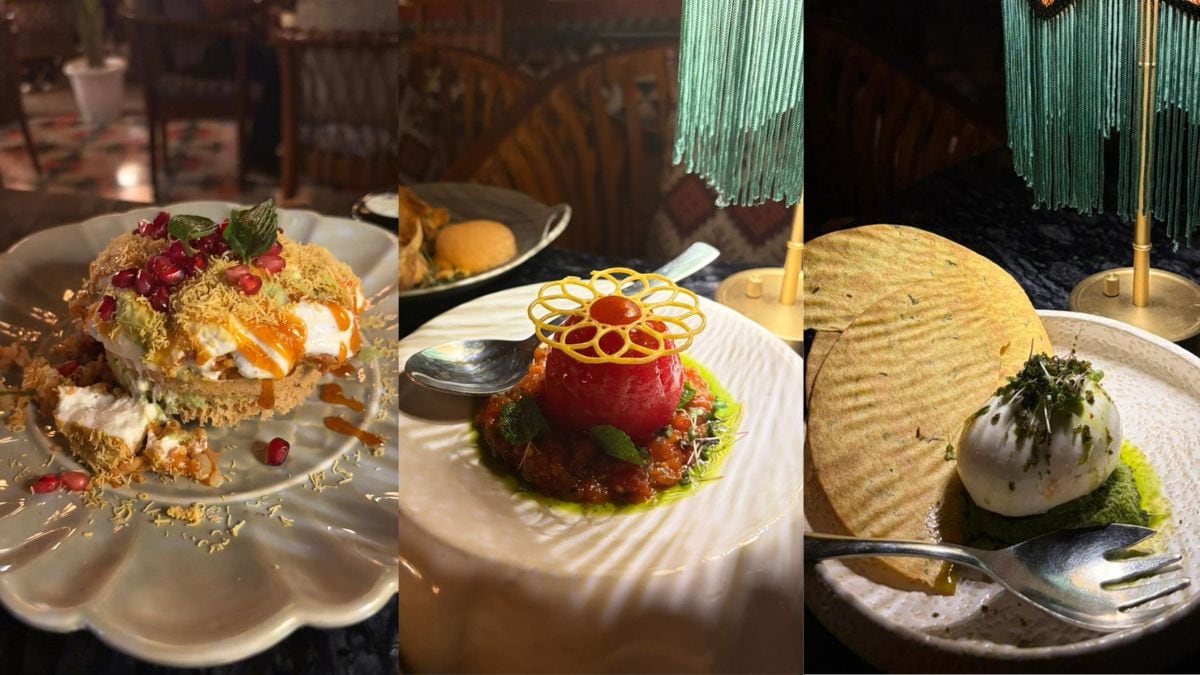 Savoury Ghevar Chaat, Banarasi Tomato Chaat, Thecha Burrata Bomb