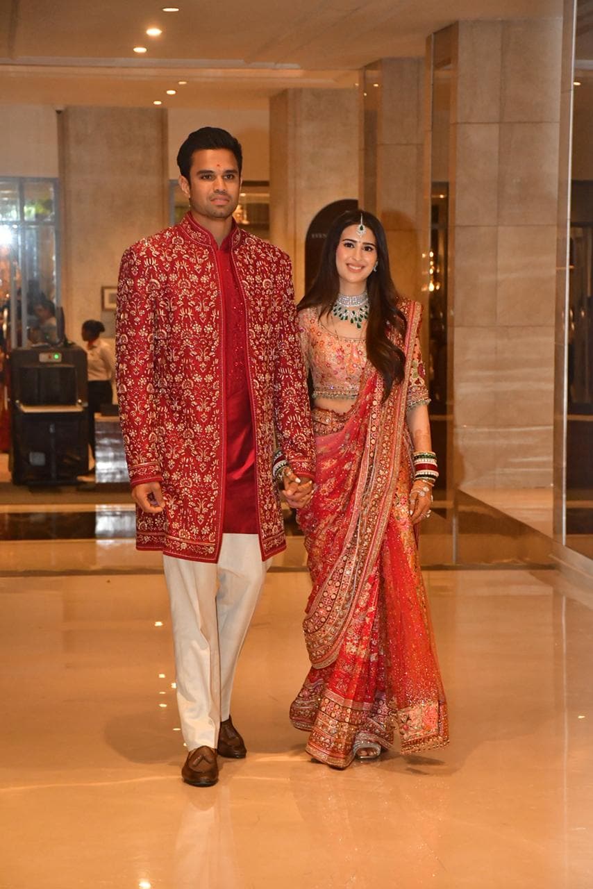 Saaniya Chandhok opted for a traditional bridal aesthetic. Photo: Varinder Chawla