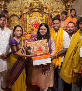 India Captain Suryakumar Yadav And Tilak Varma Visit Siddhivinayak Temple Ahead Of T20 World Cup Semi-Final