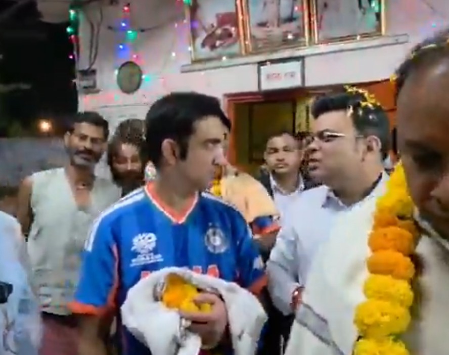 Gambhir, SKY And Jay Shah Visit Hanuman Temple After T20 World Cup Win