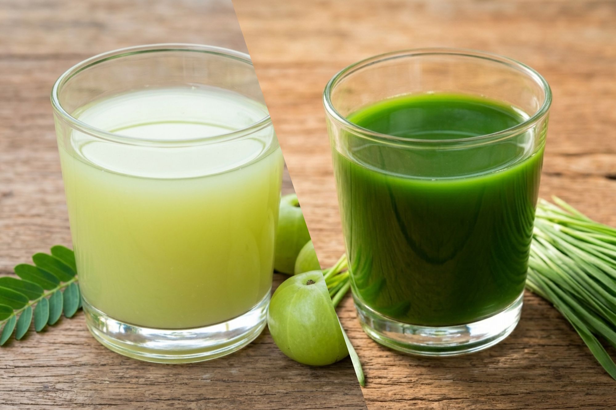 Amla juice and wheatgrass for liver health (Image for representation purposes only)
