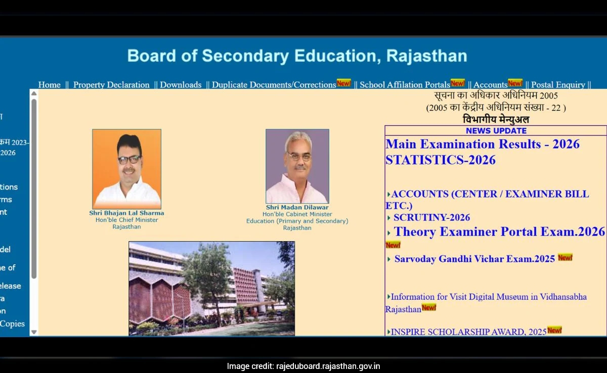 Rajasthan Board 12th Result 2026 LIVE: Result Declared, Here's Direct Link To Check