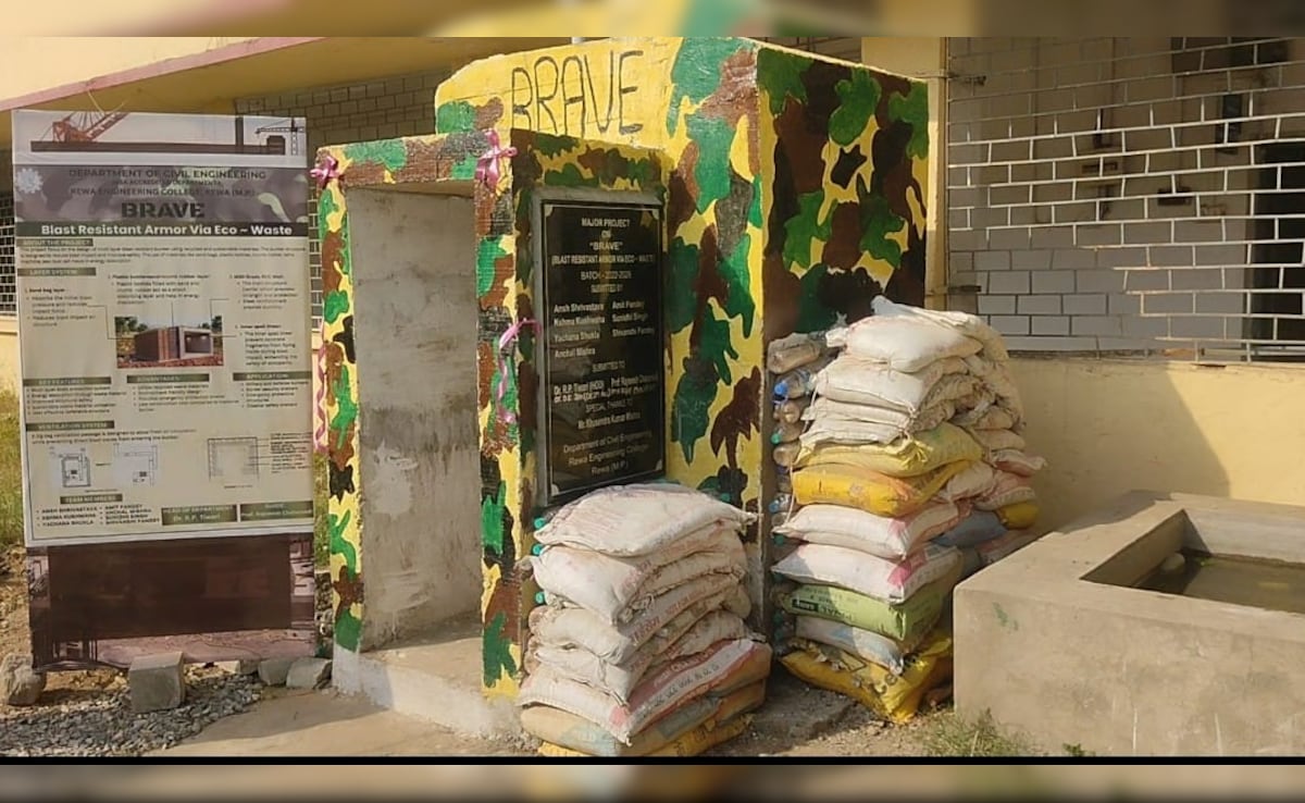 रीवा इंजीनियरिंग कॉलेज के छात्रों का कमाल; प्याज की परतों से प्रेरित होकर बनाया इको फ्रेंडली BRAVE बंकर