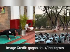 Shubhanshu Shukla Revisits NDA, Does Push-Ups With Hunter Squadron Cadets