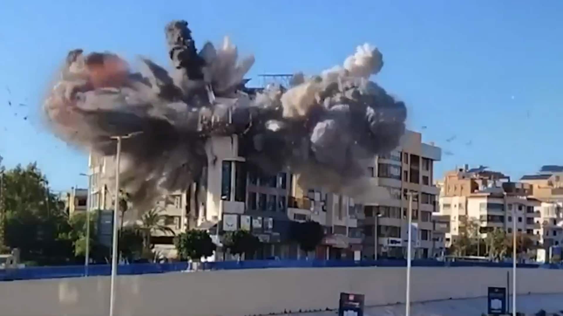 Caught on Camera: Israeli Airstrike Hits Beirut Airport Road Building