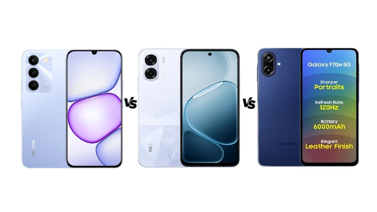 Realme C83 5G vs Oppo K14x 5G vs Samsung Galaxy F70e 5G: जानें 15 हजार में कौन सा फोन है बेस्ट