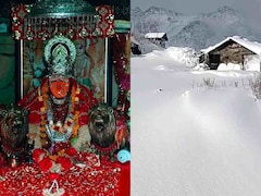 बर्फ की मोटी चादर में लिपटा आदि हिमानी चामुंडा धाम, नवरात्रि में सूना पड़ा मां का दरबार