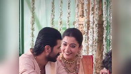 Newlyweds Rashmika Mandanna And Vijay Deverakonda Perform Satyanarayana Vratam At Their New Home In Telangana