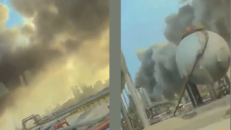 Viral Videos Capture Chaos After Iran's Drones Hit Saudi Aramco's Oil Refinery; Facility Evacuated