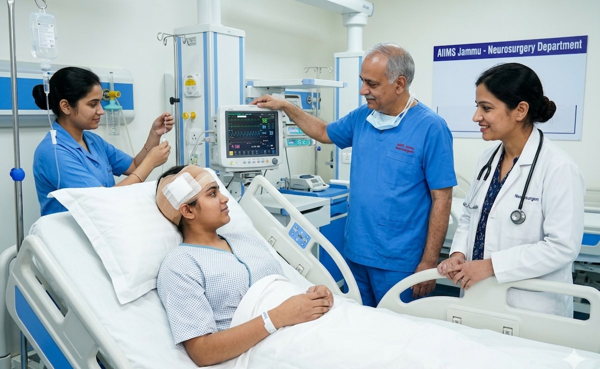 AIIMS Jammu Performs Complex Neurosurgery On Teen With Rare Skull Tumour