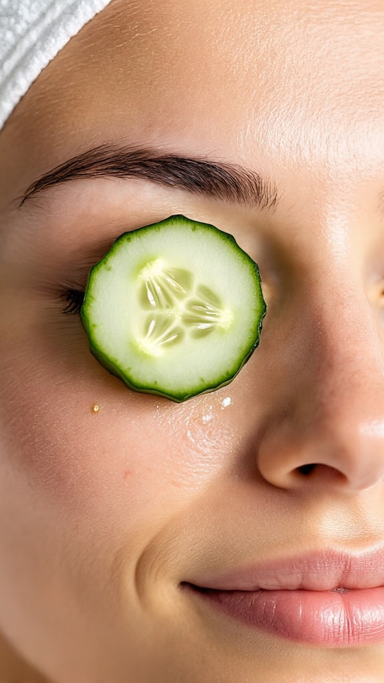 आंखों पर खीरा रखने से क्या होता है?