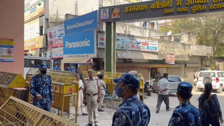 उत्तम नगर में पसरा सन्नाटा, चेहरों पर खामोशी... रामनवमी पर ईदगाह रोड से बाल्मीकि मंदिर तक कड़ा पहरा