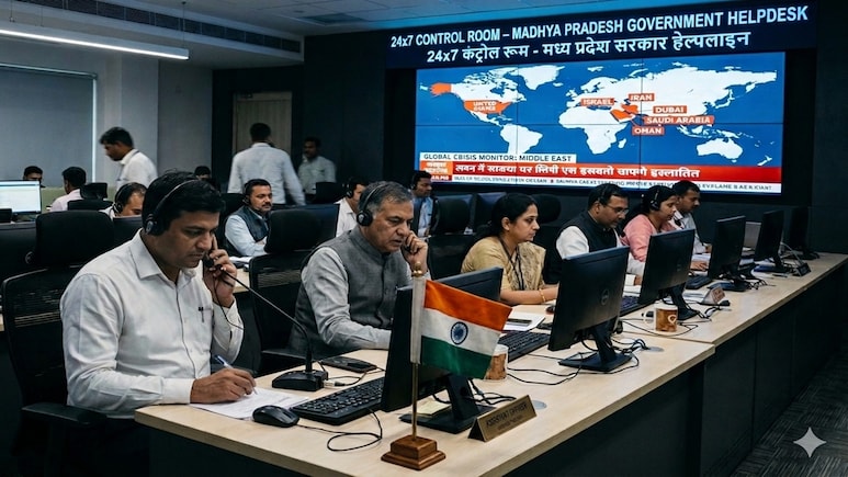 ईरान-इजरायल जंग: मध्&zwj;य प्रदेश सरकार का 24x7 कंट्रोल रूम स्थापित, खाड़ी देशों में रह रहे प्रदेशवासियों को मिलेगी मदद