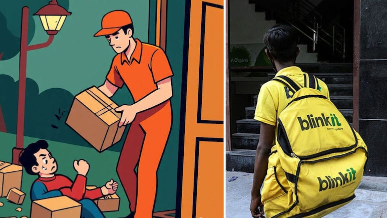 Blinkit वाले ने ऑर्डर करने वाली की नाक तोड़ दी, दरवाजे पर सामान फेंक कर निकल गया