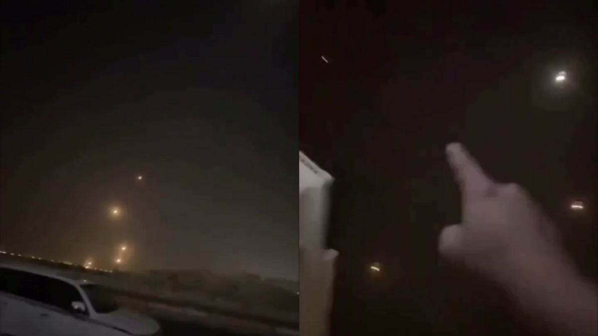 "Chacha Idhar Dhyaan De": Viral Video Claims Iran Missile Onslaught On Qatar