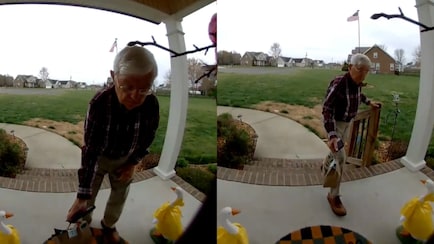 Watch: 78-Year-Old Man Delivers Food To Pay Wife's Medical Bills
