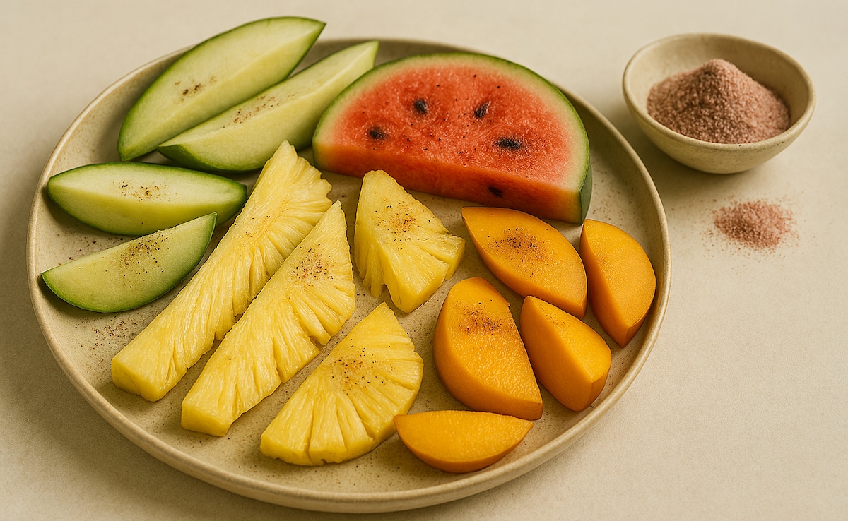 Black salt with summer fruits (image is for representation purposes only)