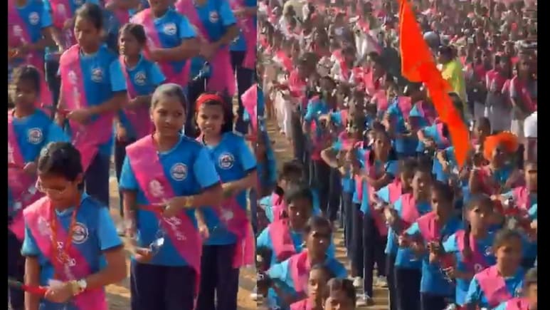 Women's Day 2026: हजारों की संख्या में एकजुट हुई महिला शक्ति और सामूहिक लेझीम वादन कर रच दिया इतिहास