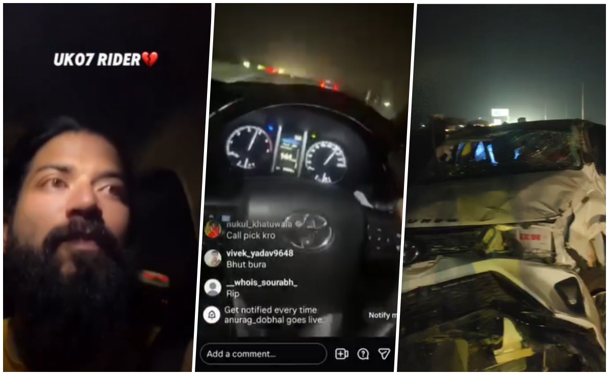 150 की स्‍पीड, आंखों में आंसू... यूट्यूबर अनुराग डोभाल ने की जाने देने की कोशिश की लाइव स्‍ट्रीमिंग