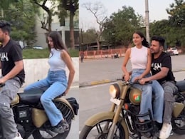 ओए इंदौरी ने ट्रैफिक रूल्स की उड़ाई धज्जियां: बिना हेलमेट टंकी पर बैठकर दौड़ाई बुलेट; लड़की को आगे बैठाकर किया स्टंट