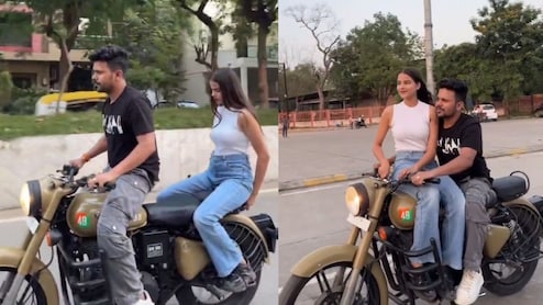 ओए इंदौरी ने ट्रैफिक रूल्स की उड़ाई धज्जियां: बिना हेलमेट टंकी पर बैठकर दौड़ाई बुलेट; लड़की को आगे बैठाकर किया स्टंट