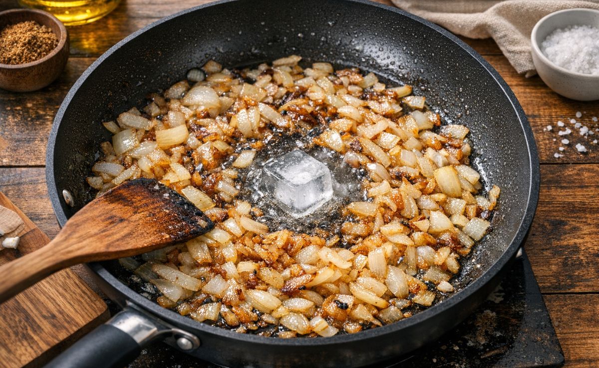 An Ice-Cube Trick Can Help Onions Brown Better