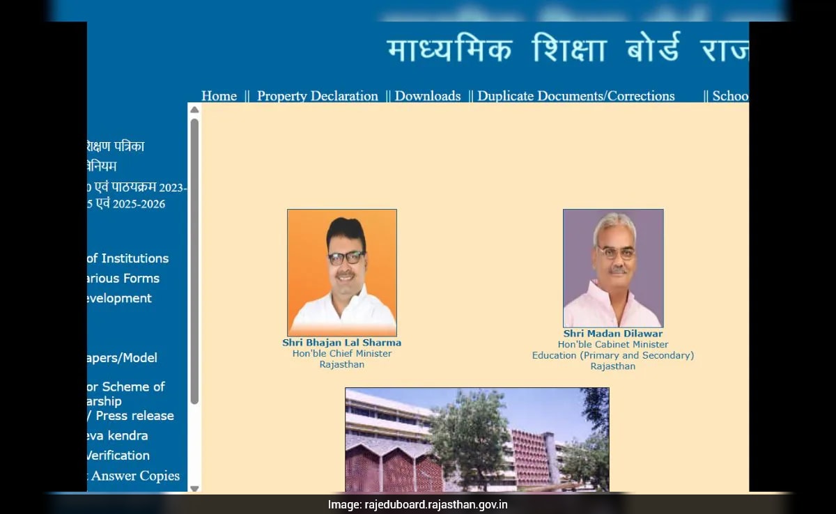 Rajasthan Board 10th Result 2026 Out: Official Websites To Check, Direct Link Here