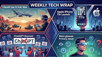 Weekly Tech Wrap: Claude Use In Iran War, Apple And MWC Launches, ChatGPT Boycott, Meta Woes And More