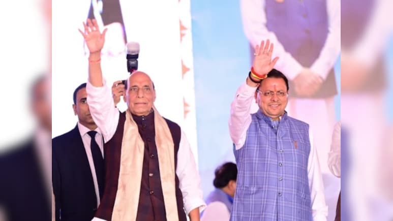Rajnath Singh Praises Uttarakhand Chief Mister, Highlights Growth Under BJP