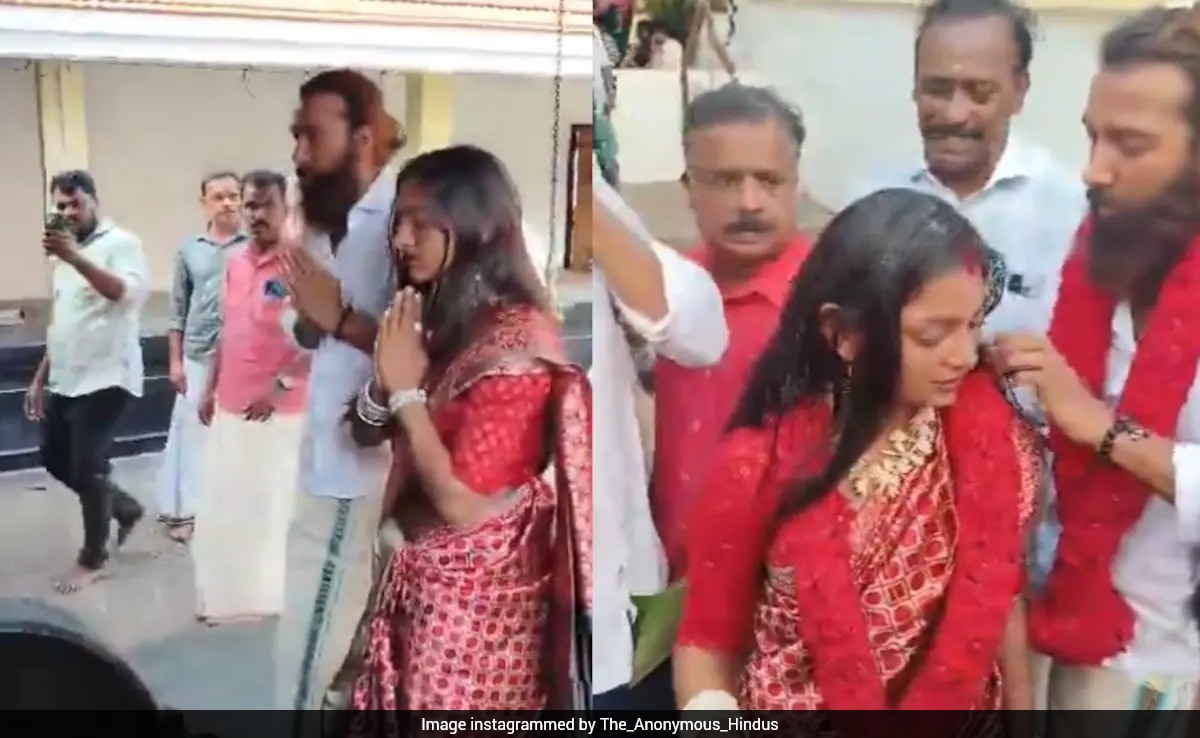 Viral 'Mahakumbh' Girl Monalisa Marries Boyfriend Farman Khan At Kerala Temple Amid Police Protection