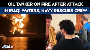 Oil Tanker On Fire After Attack In Iraqi Waters, Navy Rescues Crew