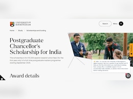 University Of Birmingham Announces Rs 10 Lakh PG Scholarship For Indian Students, Apply Today