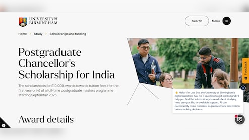 University Of Birmingham Announces Rs 10 Lakh PG Scholarship For Indian Students, Apply Today