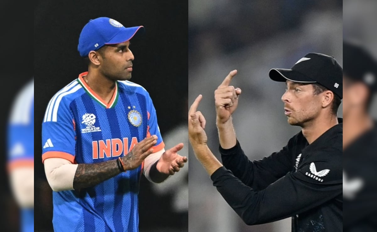 "<i>Jhooth Bol Raha Hai</i>": Suryakumar Yadavs Direct Aim At New Zealand Captain Mitchell Santner Ahead Of T20 World Cup Final