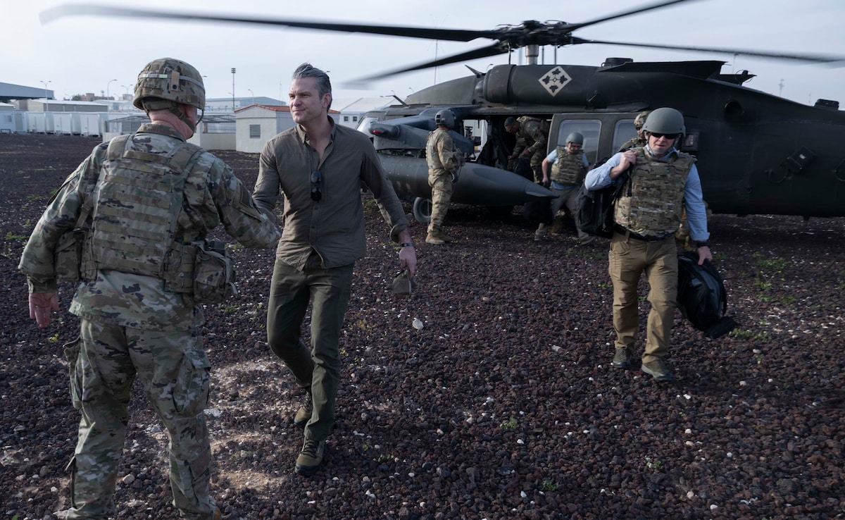 Amid War With Iran, Pete Hegseth's 'Secret' Visit To Meet US Troops In Gulf