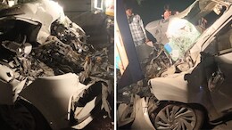फिरोजाबाद से कैला देवी जा रहे लोग धौलपुर में भीषण हादसे के शिकार, कार-ट्रक की टक्कर में 10 घायल