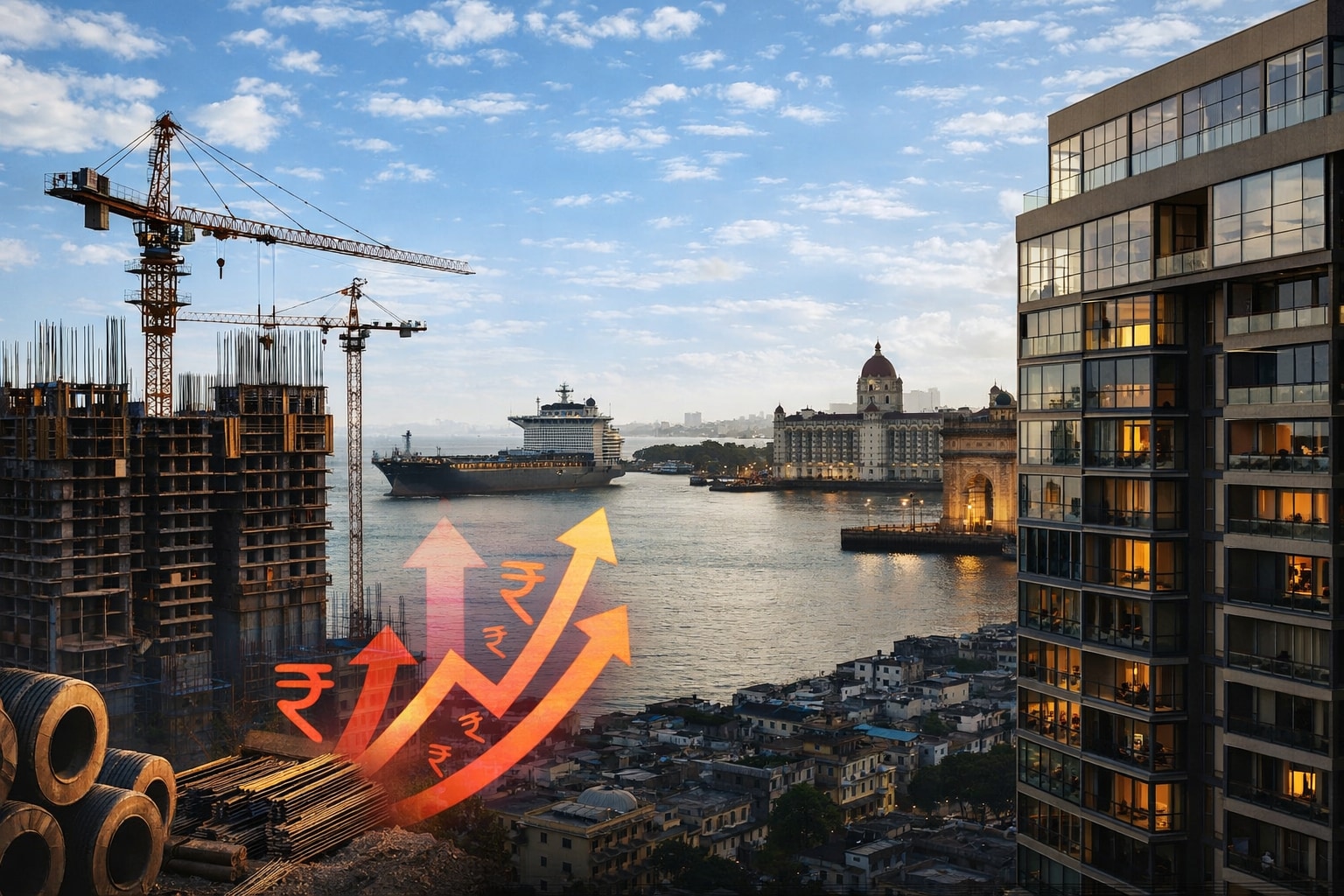 Hormuz Blockade Squeezes India's Realty: Margins To Dip 5% As Developers Flag Rising Construction Costs