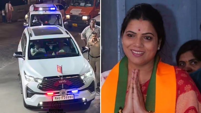 मुंबई की मेयर रितु तावड़े की गाड़ी पर लाल-नीली लाइट लगने पर क्यों हो रहा विवाद? समझिए