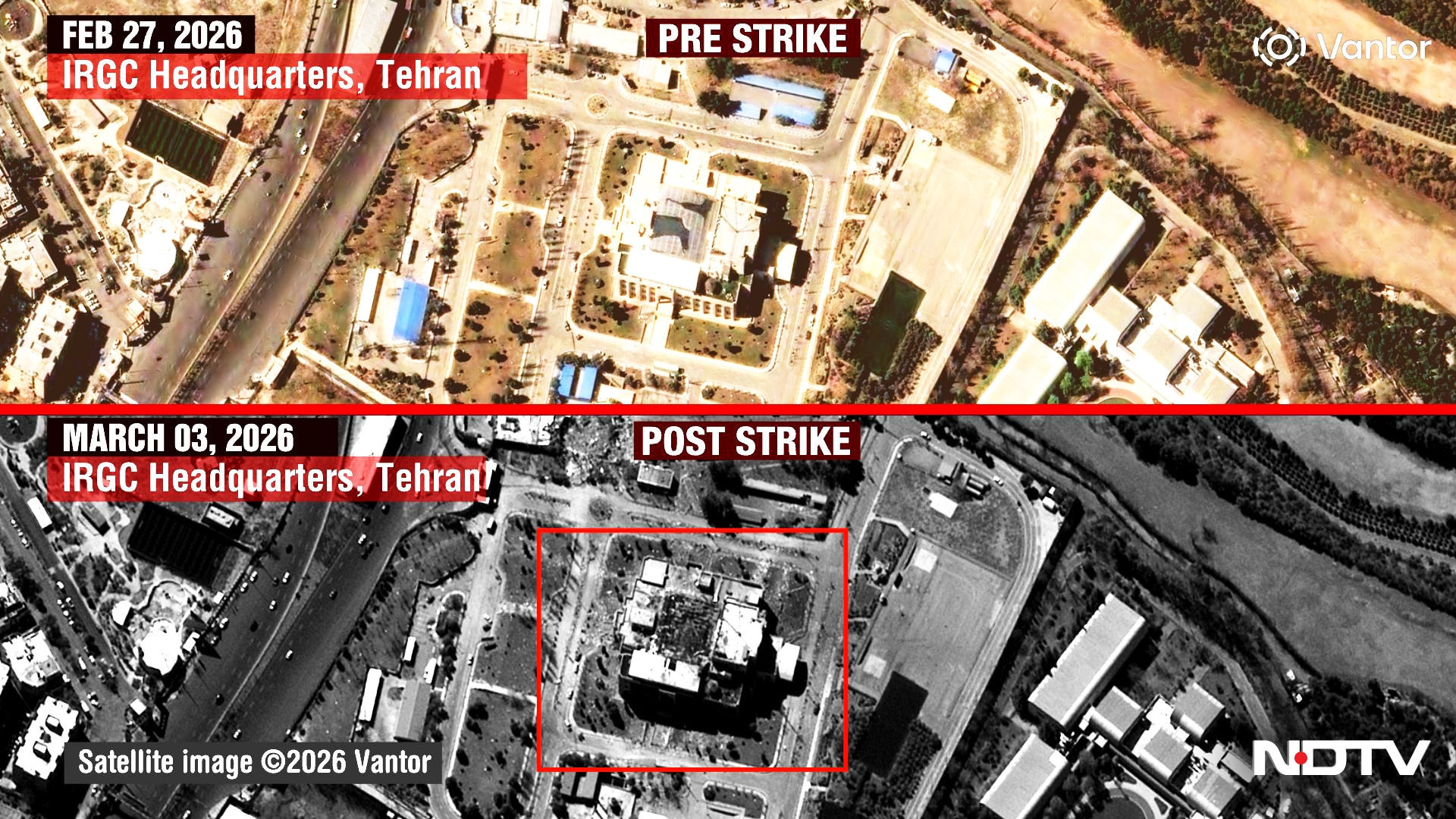 Among the most heavily damaged sites is the headquarters complex of Irans Revolutionary Guards. Among the most heavily damaged sites is the headquarters complex of Irans Revolutionary Guards.