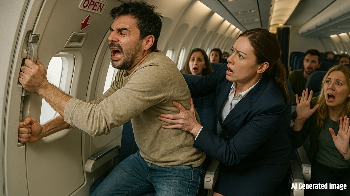 वाराणसी: हवा में विमान का गेट खोलने लगा यात्री, फिर बोला- 'मुझ पर भूत का साया'; पायलट की सूझबूझ से टला हादसा