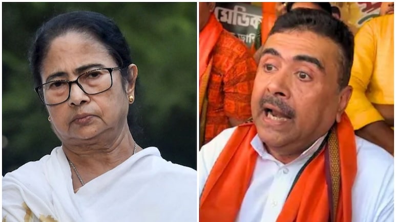 भवानीपुर से सुवेंन्&zwj;दु अधिकारी ने ममता बनर्जी को किया चैलेंज, क्&zwj;या CM नंदीग्राम में देंगी चुनौती?