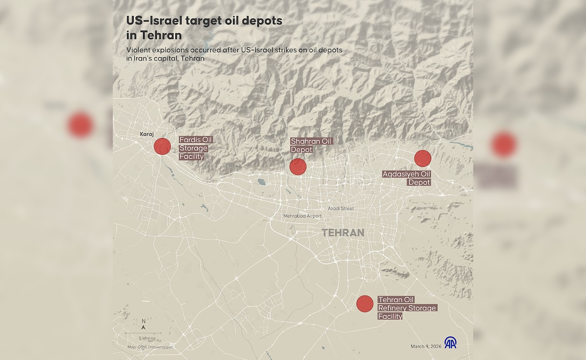 Irans oil fields attacked during the war. (Getty)