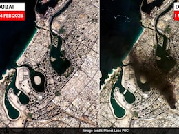 Satellite Pics Show Black Smoke Over Dubai Skyline As Iran Attacks Continue