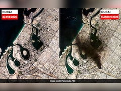 Satellite Pics Show Black Smoke Over Dubai Skyline As Iran Attacks Continue