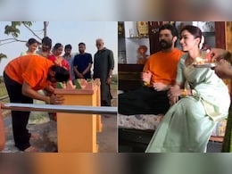 Vijay Deverakonda Pays Homage To Maternal Grandparents With Rashmika Mandanna At His Native Village. See Pics
